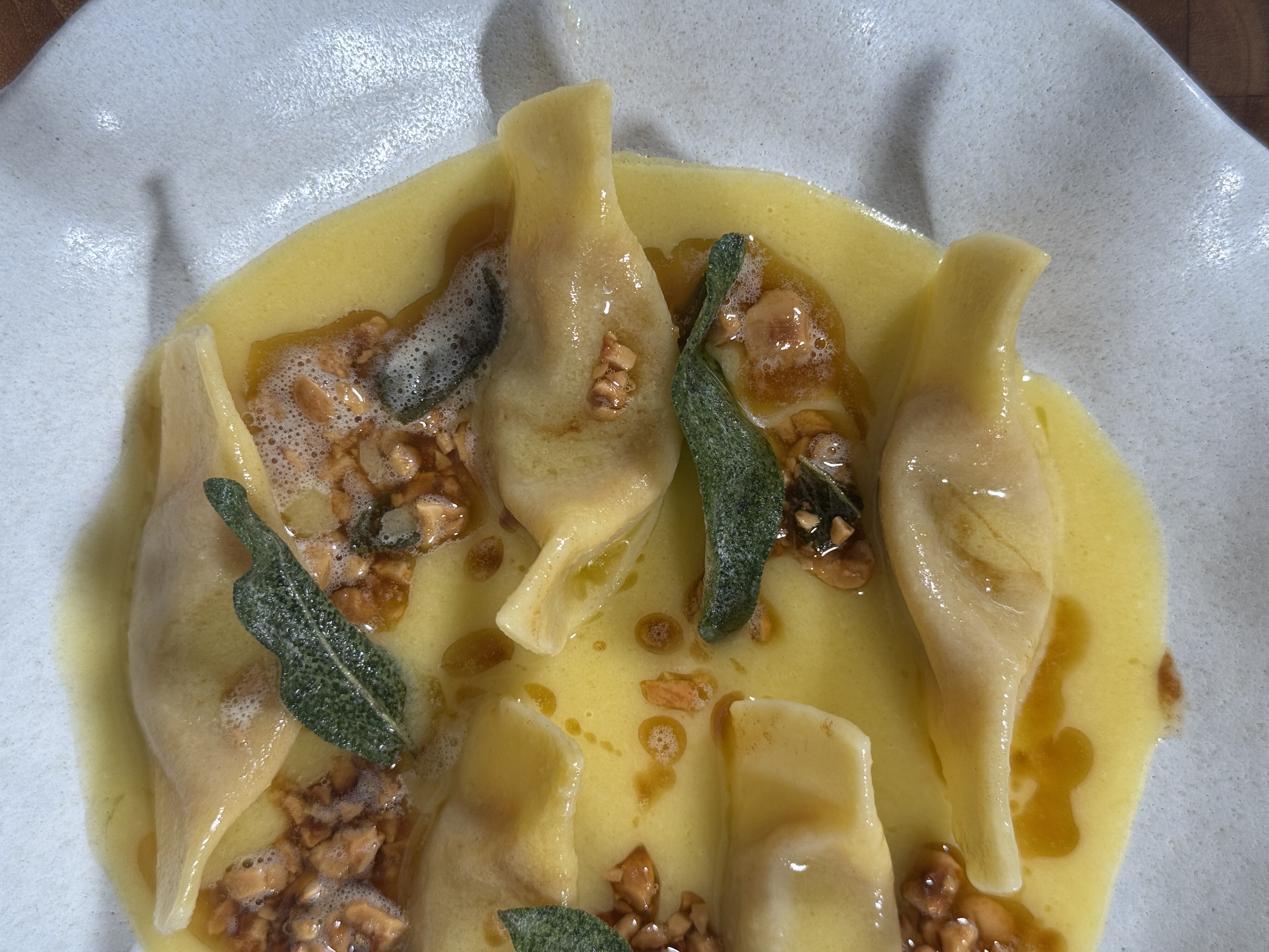 Agnolotti in butter and sage sauce